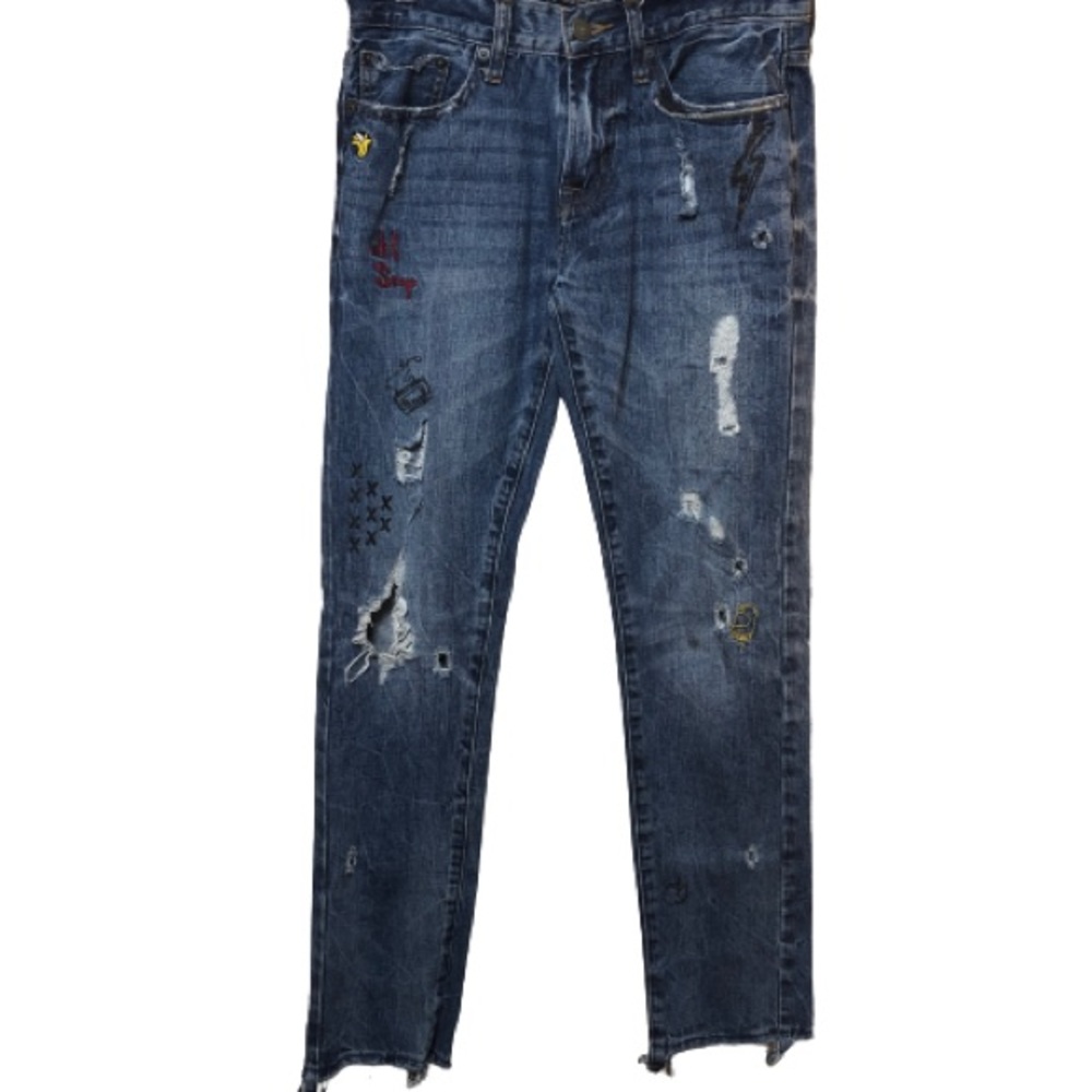 American Eagle Embroidered Patch Jeans - image 1